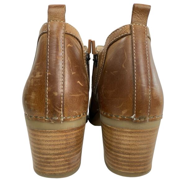 DANSKO Harlene Waxy‎ Burnished Tan Short Comfort Ankle Boot Womens Size 38 US 8 - Picture 6 of 10